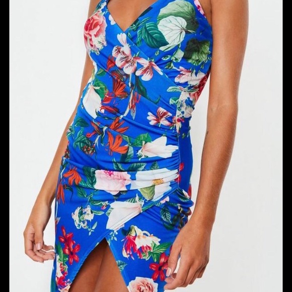 Missguided Slinky Floral Midi Dress - Picture 2 of 4